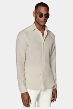 SUITSUPPLY Hemd Sand Slim Fit-Männlich Casual Hemden