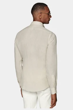SUITSUPPLY Hemd Sand Slim Fit-Männlich Casual Hemden
