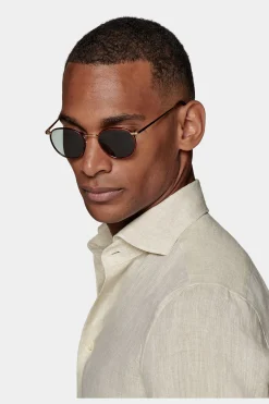 SUITSUPPLY Hemd Sand Slim Fit-Männlich Casual Hemden