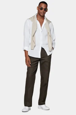 SUITSUPPLY Hemd Weiss Slim Fit-Männlich Casual Hemden