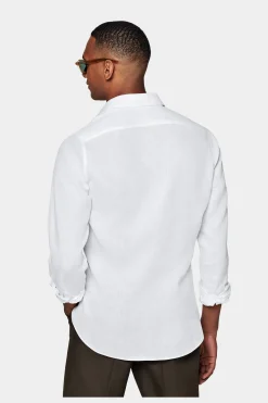 SUITSUPPLY Hemd Weiss Slim Fit-Männlich Casual Hemden