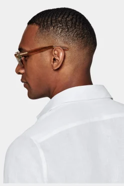 SUITSUPPLY Hemd Weiss Slim Fit-Männlich Casual Hemden