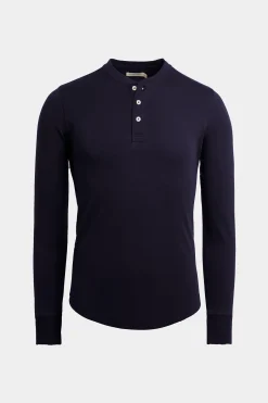 SUITSUPPLY Henley T-Shirt Navy-Männlich T-Shirts