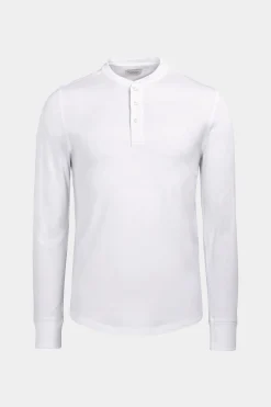 SUITSUPPLY Henley T-Shirt Weiss-Männlich T-Shirts