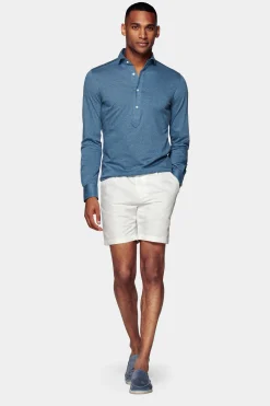 SUITSUPPLY Jersey-Popover Blau In Extra Slim Fit-Männlich Casual Hemden