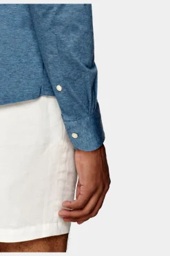 SUITSUPPLY Jersey-Popover Blau In Extra Slim Fit-Männlich Casual Hemden
