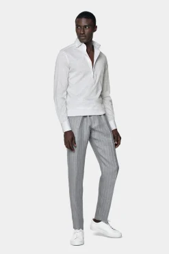 SUITSUPPLY Jersey-Popover Hellgrau Extra Slim Fit-Männlich Casual Hemden
