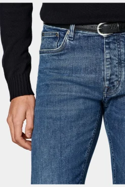 SUITSUPPLY Jules Jeans Mittelblau 5-Pocket-Männlich Jeans & Casual Hosen