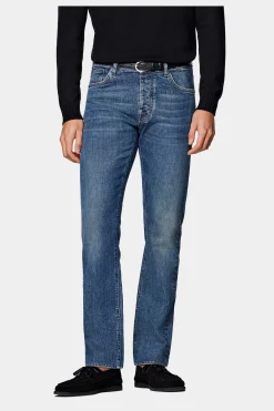 SUITSUPPLY Jules Jeans Mittelblau 5-Pocket-Männlich Jeans & Casual Hosen