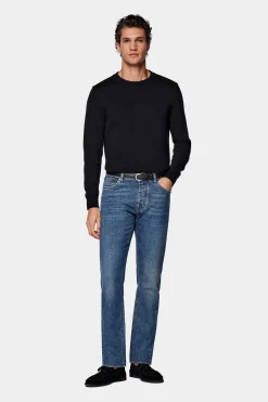 SUITSUPPLY Jules Jeans Mittelblau 5-Pocket-Männlich Jeans & Casual Hosen