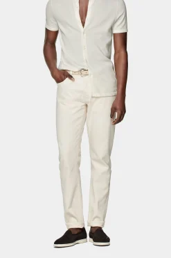 SUITSUPPLY Jules Jeans Off-White 5-Pocket-Männlich Jeans & Casual Hosen