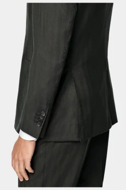 SUITSUPPLY Lazio Anzug Dreiteiler Dunkelgrün Fischgrätmuster-Männlich Business Anzüge