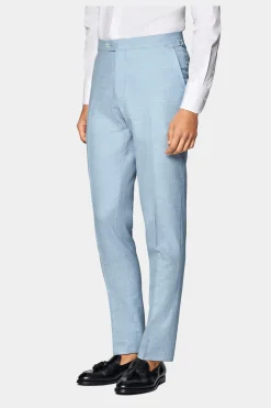 SUITSUPPLY Lazio Anzug Dreiteiler Hellblau-Männlich Hochzeitsanzüge