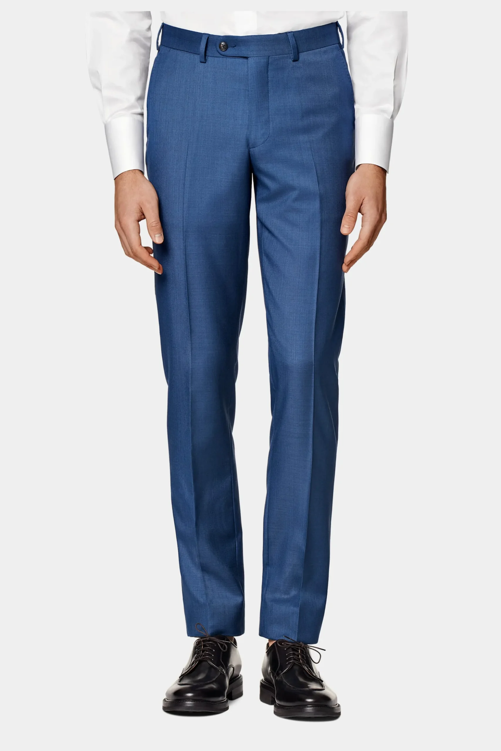SUITSUPPLY Lazio Anzug Dreiteiler Mittelblau-Männlich Business Anzüge
