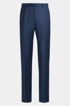 SUITSUPPLY Lazio Anzug Dreiteiler Mittelblau-Männlich Business Anzüge