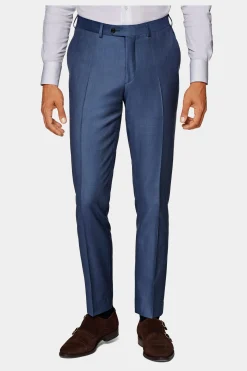 SUITSUPPLY Lazio Anzug Dreiteiler Mittelblau-Männlich Business Anzüge