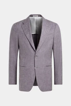 SUITSUPPLY Lazio Anzug Dreiteiler Purpur-Männlich Casual Anzüge