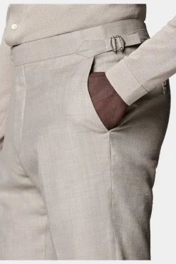 SUITSUPPLY Lazio Anzug Dreiteiler Sand-Männlich Casual Anzüge