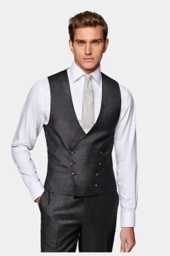 SUITSUPPLY Lazio Anzug Dunkelgrau-Männlich Business Anzüge