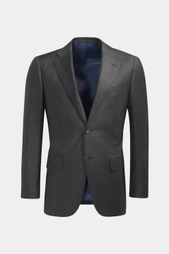 SUITSUPPLY Lazio Anzug Dunkelgrau-Männlich Business Anzüge
