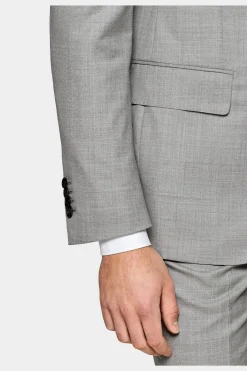SUITSUPPLY Lazio Anzug Hellgrau-Männlich Business Anzüge