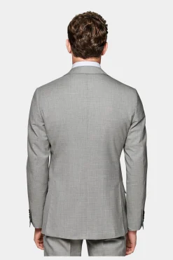 SUITSUPPLY Lazio Anzug Hellgrau-Männlich Business Anzüge