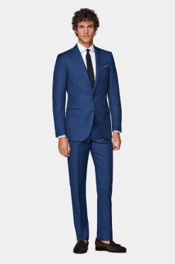 SUITSUPPLY Lazio Anzug Mittelblau-Männlich Business Anzüge