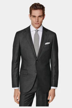SUITSUPPLY Lazio Anzugsakko Dunkelgrau-Männlich Anzugsakkos