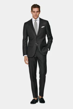 SUITSUPPLY Lazio Anzugsakko Dunkelgrau-Männlich Anzugsakkos