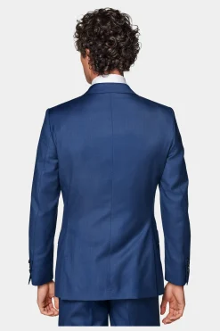 SUITSUPPLY Lazio Anzugsakko Mittelblau-Männlich Anzugsakkos