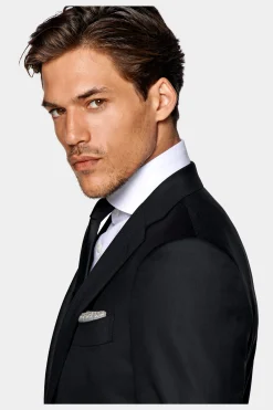 SUITSUPPLY Lazio Anzugsakko Schwarz-Männlich Anzugsakkos