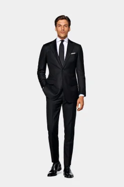SUITSUPPLY Lazio Anzugsakko Schwarz-Männlich Anzugsakkos