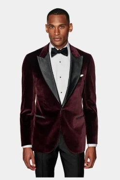 SUITSUPPLY Lazio Dinnerjackett Burgunderrot-Männlich Dinnerjacketts