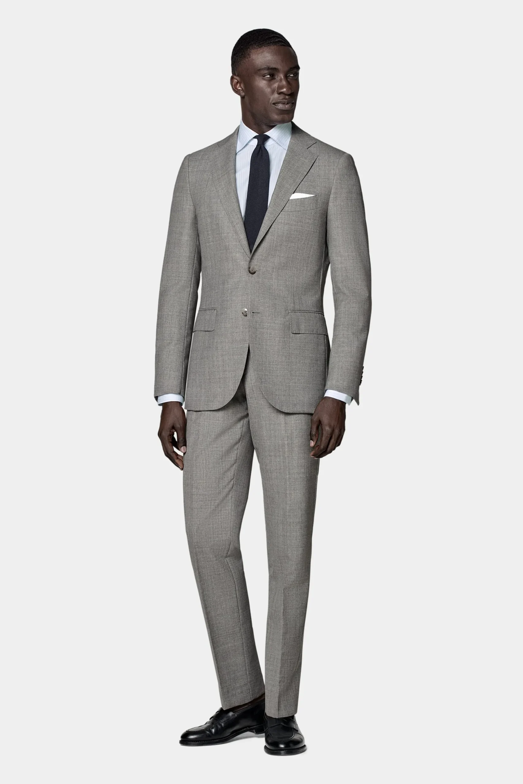 SUITSUPPLY Lazio Ganzjahresanzug Hellgrau-Männlich Business Anzüge
