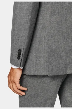 SUITSUPPLY Lazio Ganzjahresanzug Mittelgrau-Männlich Business Anzüge