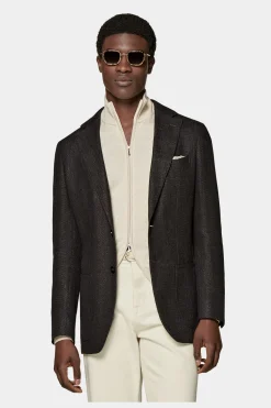 SUITSUPPLY Lazio Sakko Dunkelbraun-Männlich Klassische Sakkos