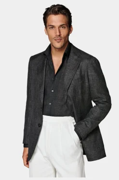 SUITSUPPLY Lazio Sakko Dunkelgrau-Männlich Klassische Sakkos