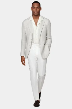 SUITSUPPLY Lazio Sakko Off-White-Männlich Klassische Sakkos