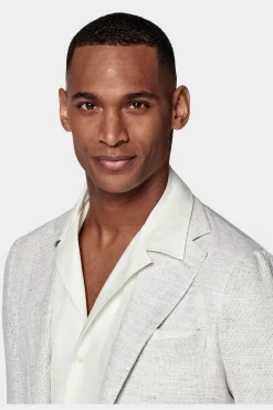 SUITSUPPLY Lazio Sakko Off-White-Männlich Klassische Sakkos