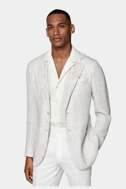 SUITSUPPLY Lazio Sakko Off-White-Männlich Klassische Sakkos