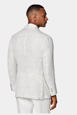 SUITSUPPLY Lazio Sakko Off-White-Männlich Klassische Sakkos