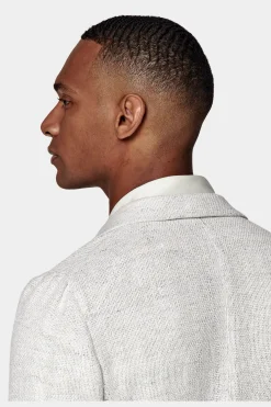 SUITSUPPLY Lazio Sakko Off-White-Männlich Klassische Sakkos