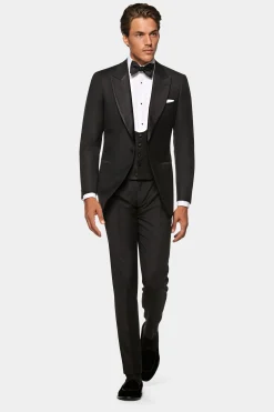 SUITSUPPLY Lazio Smoking Dreiteiler Schwarz-Männlich Smokings
