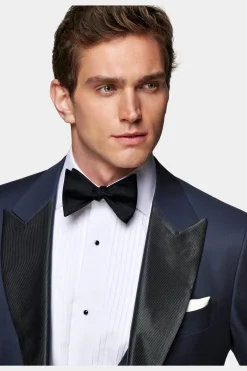 SUITSUPPLY Lazio Smoking Dreiteiler Mittelblau-Männlich Smokings