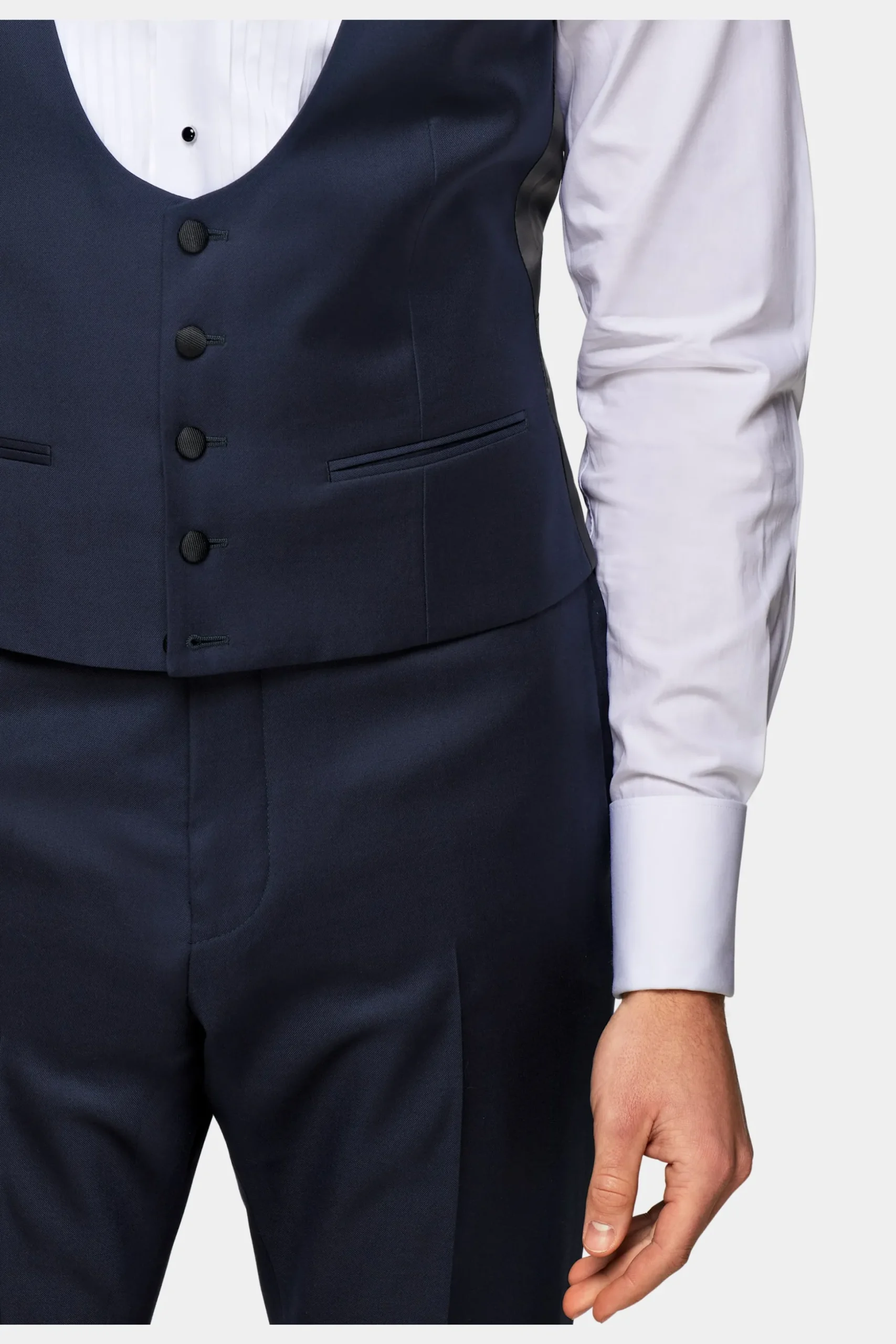 SUITSUPPLY Lazio Smoking Dreiteiler Mittelblau-Männlich Smokings