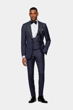 SUITSUPPLY Lazio Smoking Dreiteiler Navy-Männlich Smokings