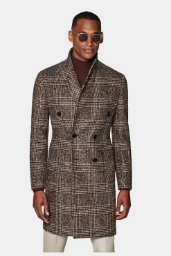SUITSUPPLY Mantel Braun-Männlich Elegante Mäntel