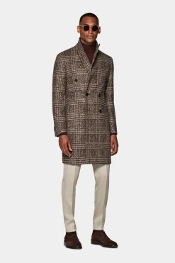 SUITSUPPLY Mantel Braun-Männlich Elegante Mäntel