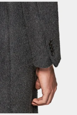 SUITSUPPLY Mantel Dunkelgrau Gürtel-Männlich Elegante Mäntel