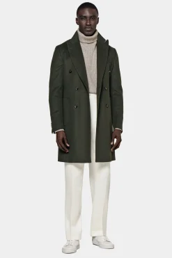 SUITSUPPLY Mantel Grün-Männlich Elegante Mäntel